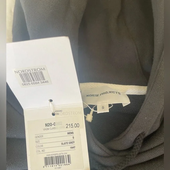 Norse Projects Vagan Hoodie- Medium, Brand New - Picture 2 of 2